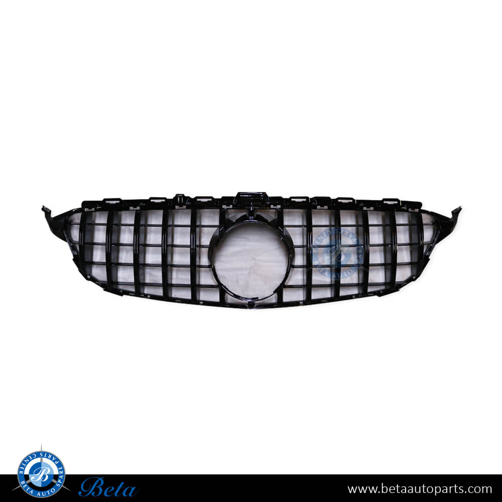 Radiator Grille without Camera Hole GT Look All Black for Mercedes C-Class W205 2015-2018 models, Part Number 2058881A23 Radiator Grille without Camera Hole GT Look All Black for Mercedes C-Class W205 2015-2018 models, Part Number 2058881A23